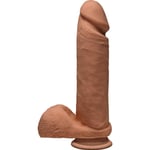 The d by doc johnson dual density dildo perfect d avec testicles 8 caramel  Dild