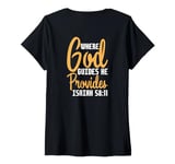 Womens Isaiah 58:11 Chapter Christians God guides and provides V-Neck T-Shirt