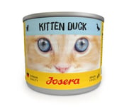 JOSERA Kitten Duck Lot de 6 boîtes de pâtée pour Chats (6 x 200 g) | Nourriture pour Chat de qualité supérieure avec délicieuse Huile de Canard et de Saumon | sans céréales | pour Chats en Croissance