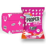 PROPERCORN Popcorn, 90g Sharing Bag, Pack of 8, 94 kcal, Natural Flavourings, Vegan, Gluten-Free (Sweet Popcorn)