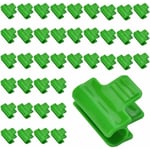 Cyslmuk - Vert Fixations pour Serre,Lot de 40 Clips De Fixation pour Film De Serre, Plastique Laminé, Cadres Et Couvertures De RangéE De 11 mm De