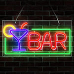 Neon LED Deko, BAR Ljusskylt, 42×22×2CM Neon Ljus Bar LED Skylt med USB-uttag för Bar, Hemmabar, Klubb, Pub, Butik av