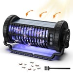 Solar Bug Zapper, 4200V Electric Mosquito Killer Lamp with LED Light, 3 in 1 Fly Zapper Outdoor Indoor with USB Rechargeable Insect Killer for Kitchen, Home, Garden Yard, Camping, Black