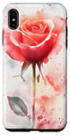 Coque pour iPhone XS Max Rose Aquarelle Rose Art Aquarelle Rose Floral