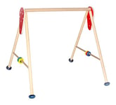 Hess Holzspielzeug 13300 - Ensemble de Jeu en Bois, pour bébés, Arche de Jeu Faite à la Main pour Une Conception individuelle avec des Figurines et des hochets, env. 62 x 55 x 50 cm