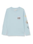 Scotch & Soda Placed Artworks lonsleeved T-Shirt, Cloudy Blue 0116, 116 cm Fille