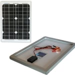 TP - panneau solaire photovoltaïque module 20WATT 12V cellules silicium batterie pinces