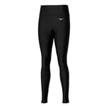 Mizuno Core Lange Tights L - Dame, Sort | Komfortable og pustende løpetights for optimal ytelse