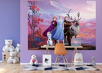 AG Design Disney La Reine des Neiges | Papier peint photo pour chambre d'enfant | 252 x 182 cm | 4 pièces | Frozen Anna et Elsa