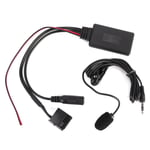 Car AUX‑IN Cable Adapter With Microphone Handsfree Calling For 