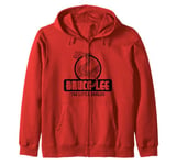 Bruce Lee The Little Dragon Chest Logo Zip Hoodie