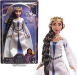 Mattel Disney Wish, Asha et la bonne étoile - Poupée Articulée La Reine Amaya En Tenue Emblématique Et Chaussures Amovibles, Couronne Et Accessoires Inclus, Jouet Enfant, A Partir De 3 Ans, HRC11