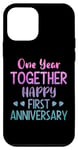 iPhone 12 mini First 1st 1 year Wedding Anniversary Happy Husband Wife Case