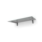 designtak entrétak easy collection bold small console silver - tinted glass