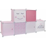 The Home Deco Factory - Rangement enfant armoire modulable 6 cubes fille