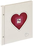 walther Design Photo Album White 30 x 33 cm Screwback Album with Embossing Sinfonia Flat Books SBL-211-W