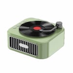 Vihreä Retro Vinyyli Langaton Bluetooth-kaiutin Subwoofer Mini Kannettava USB-kortti