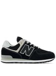 New Balance 574 Junior Trainer - Black, Black, Size 4 Older