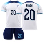 22 England tröja no. 20 Foden tröja #L