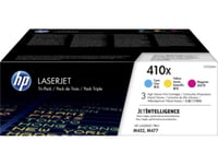 HP 410X Cyan/Gul/Magenta, 3-pack, hög kapacitet, 3x5000 sidor