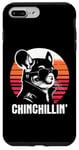 Coque pour iPhone 7 Plus/8 Plus Chinchillin' Retro Sunset - Funny Pun Chinchilla Lover