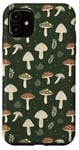 Coque pour iPhone 11 Minimalist Green Mushroom Pattern Phone Cover