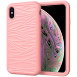 Rose Gold Yhteensopiva Iphone X & Xs Silicone+Pc -Kuoren Kanssa