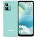 DOOGEE N50 Pro Mobile Phones, 20GB RAM + 256GB ROM/1TB TF Smartphone Android 13, Octa Core, 6.52" HD+ Smart Phone with 4200mAh, 50MP Camera, 4G Dual SIM, Face ID/Fingerprint - Green