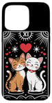 iPhone 15 Pro Max Tarot Card Mystic Cats | The Lovers Valentines Day Couples Case