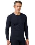 LAPASA Haut Thermique Homme Maillot de Corps à Manches Longues sous-Vêtements Chauds Automne/Hiver M09 Bleu Marine (1 Haut) M