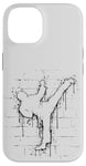 Coque pour iPhone 14 Urban Street Art Fighter Sidekick Roundhouse TaeKwonDo