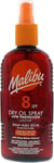 Malibu Sun SPF 8 Non-Greasy Dry Oil Spray for Tanning with Shea Butter Extract,