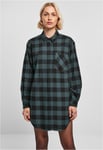 Urban Classics Ladies Oversized Check Flannel Shirt Dress Wood Chopper