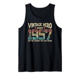 Vintage Hero Born 1957 The Journey Has Just Begun Birthday Tank Top