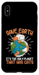 Coque pour iPhone XS Max Save Earth Cat Lovers, une planète mignonne qui s'embrasse