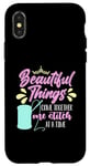 iPhone X/XS Beautiful Things Come Together Loves Stitching Cross Stitch Case