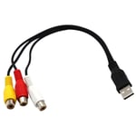 Câble USB Vers 3RCA USB Vers 3 RCA Rgb VidéO AV Composite Adaptateur Convertisseur Câble Cordon Connecteur Plomb Convient pour TV PC DVR