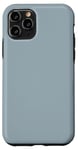 Coque pour iPhone 11 Pro Couleur simple bleu gris