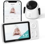 BOIFUN Wifi Video Baby Monitor Camera, App & Screen Control,1080P 360° Camera, &