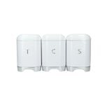 Lovello White - Tea/Coffee/Sugar Storage Canisters Set