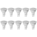 LOEODO GU10 LED Bulbs, 2700K Warm White, 400 Lumens, 6W (Equivalent to 40W), LED Spotlight Bulbs, Non-Dimmable, CRI>80, Pack of 10