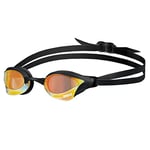 arena Cobra Core Swipe Mirror Lunettes de Natation Unisexe Adulte Race, Lunettes de Natation avec Lentilles Courbes Miroir, Anti-buée, Protection UV, 5 Ponts Nez Interchangeables