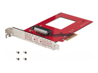 Startech.Com U.3 To Pcie Adapter Card, Pcie 4.0 X4 Adapter For 2.5" U.3 Nvme Ssds, Sff-Ta-1001 Pci Express Add-In Card For Desktops/Servers, Taa Compliant - Os Independent (Pex4sff8639u3) - Gränssnittsadapter - 2.5" - U.3 Nvme - Pcie 4.0 X4 - Röd -