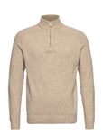 Onsedward Reg 7 Wool Half Zip Knit Cs Tops Knitwear Half Zip Jumpers Beige ONLY & SONS