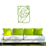 INDIGOS/e156 Sticker Mural en Bois de pin 160 x 115 cm Vert Jaune Citron Vinyle Vert 160 x 115 x 1 cm