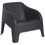 Toomax - fauteuil petra en re'sine d'exte'rieur anthracite cm 79x76,5x70 empilable