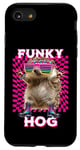 Coque pour iPhone SE (2020) / 7 / 8 Funky Hog, joli hérisson, disco, danse, rave trance