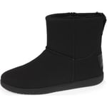 Bottines Isotoner  Bottines Femme Zip Effet Nubuck Noir