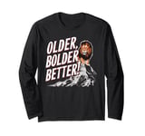 Older Bolder Better Lion Graphic Long Sleeve T-Shirt