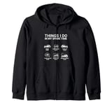 Car Guy Things I Do In My Spare Time Funny Car Enthusiast Zip Hoodie